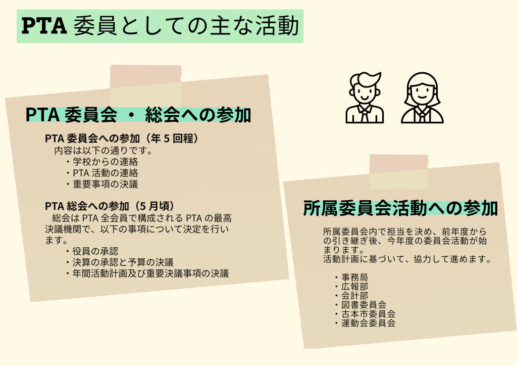 PTA委員としての主な活動
